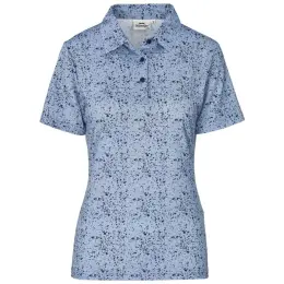 Ladies Flexxion Golf Shirt Blue Front